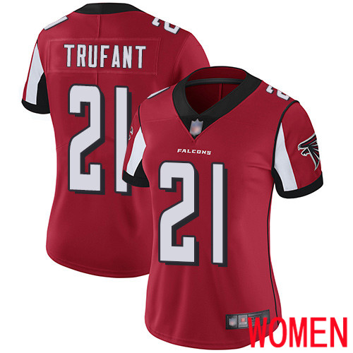 Atlanta Falcons Limited Red Women Desmond Trufant Home Jersey NFL Football #21 Vapor Untouchable